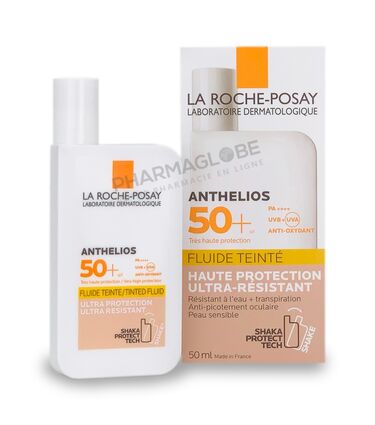 Roche-posay-anthelios-fluide-teinte-tres-haute-protection-solaire-SPF-50-plus-resistant-eau-et-transpiration-anti-picotement-oculaire-peau-sensible-50ml-tube-pharmaglobe