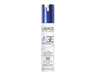URIAGE-AGE-PROT-FLUIDE-F30-FP-40ML-age-protect-fluide-multi-actions-SPF30-peaux-normales-mixtes-rides-fermete-lumiere-bleue-pharmaglobe